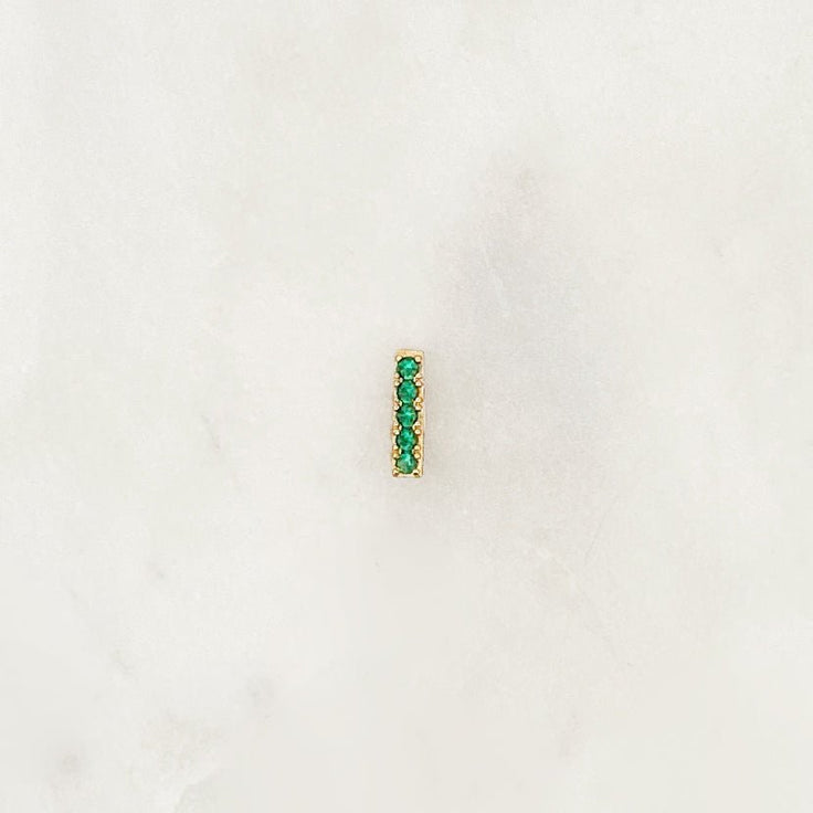 Earstud Green Staple - ByNouck Jewelry