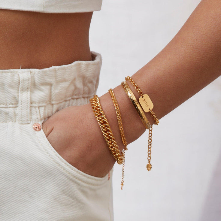 Engrave Big Chain Bracelet Boho | ByNouck - Handmade with ♥︎