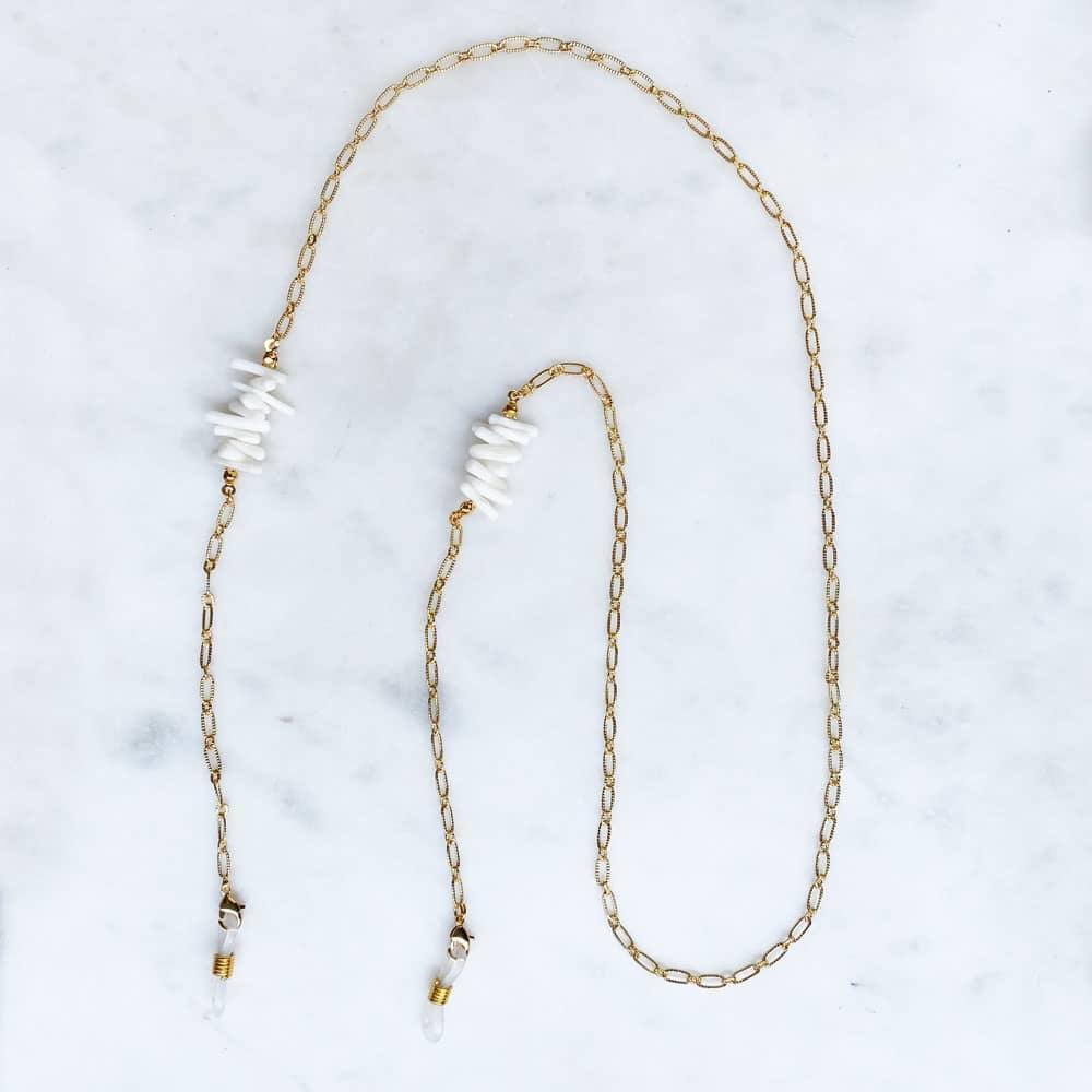 Sunny Cord Small Oval Coral - ByNouck Jewelry